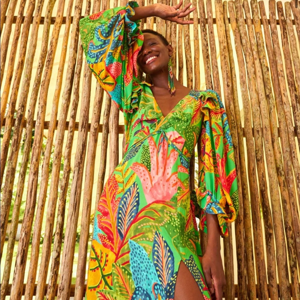 Forest Dream Slit Dress Farm Rio